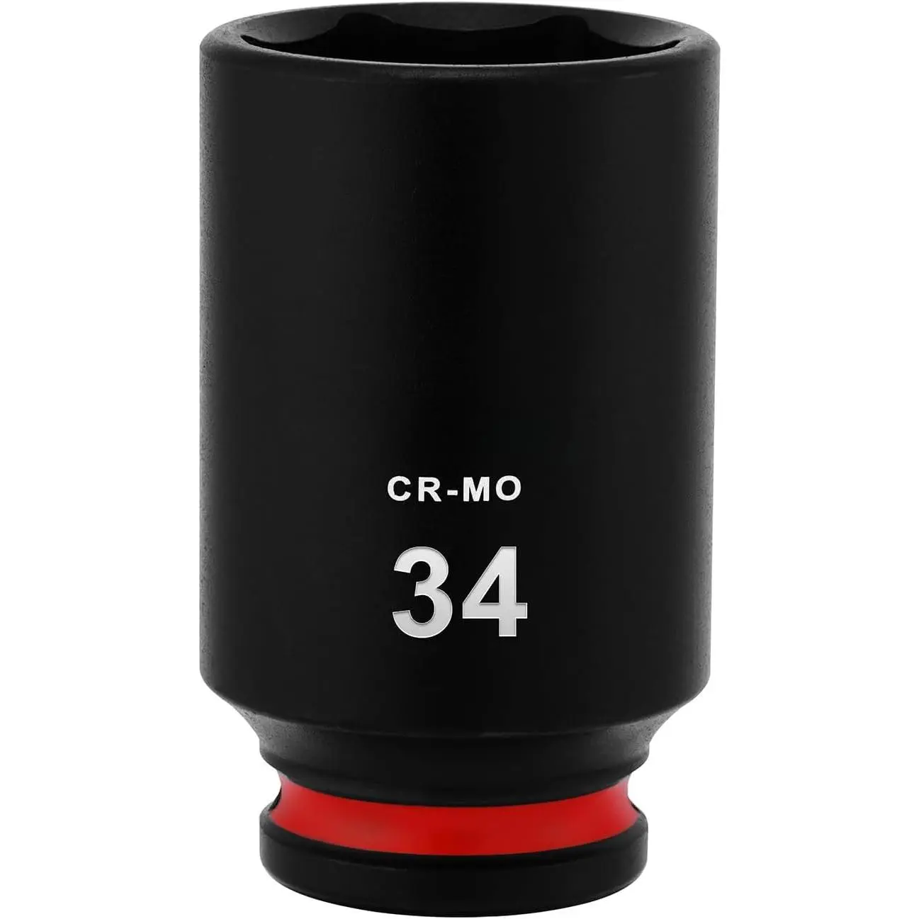 1/2" Drive x 34mm Deep  Socket, 6-Point, Metric, CR-MO