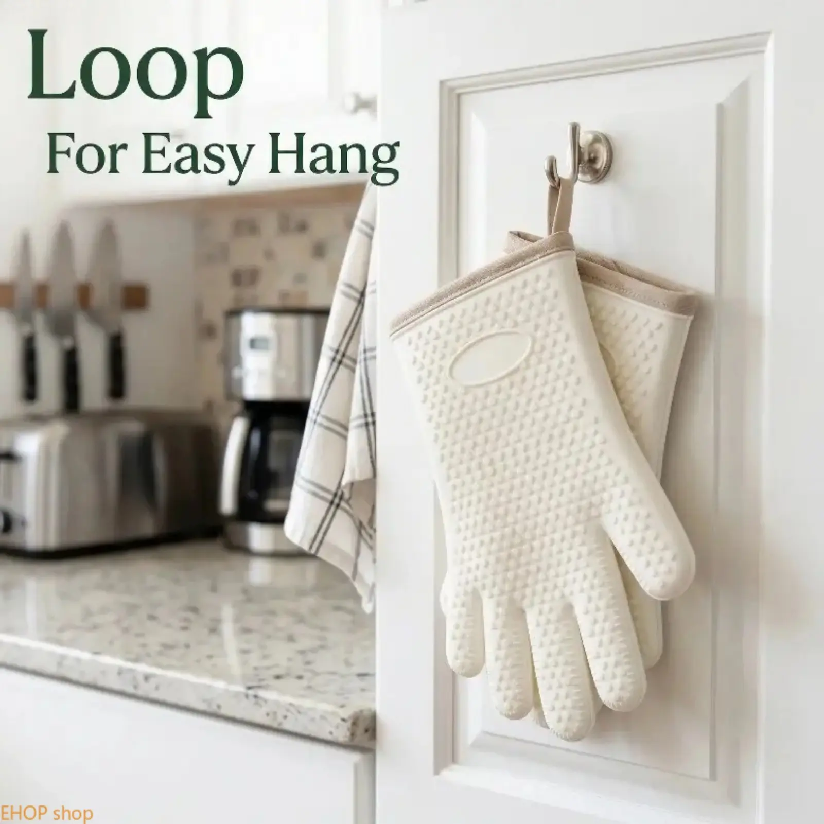 Liquid Silicone Oven Mitts Pair, Heatproof (572°F) Anti-Slip Waterproof Full Grip Fingered Gloves for Baking, Grill Pot Handling, Heat Resistance Kitchen Bakeware Gloves for Home Cooks Men's Business Round Analog Watch Set twist hoop earring
