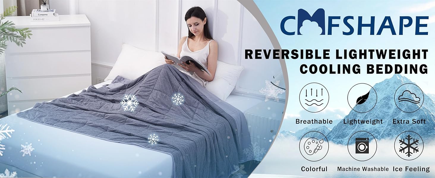 Cooling Coverlet Blanket Set for Hot Sleepers,-Soft Lightweight Microfiber,Cool Breathable Summer Bedding,Reversible Bedspread for Couch/Travel for Night Sweats Relief(Grey,Queen)