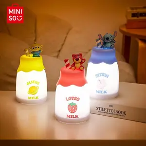 Disney Stitch Blueberry Milk Night Light Battery Operated Lights Warm Light Cordless Battery Powered Stick-on Light Furry Season Series