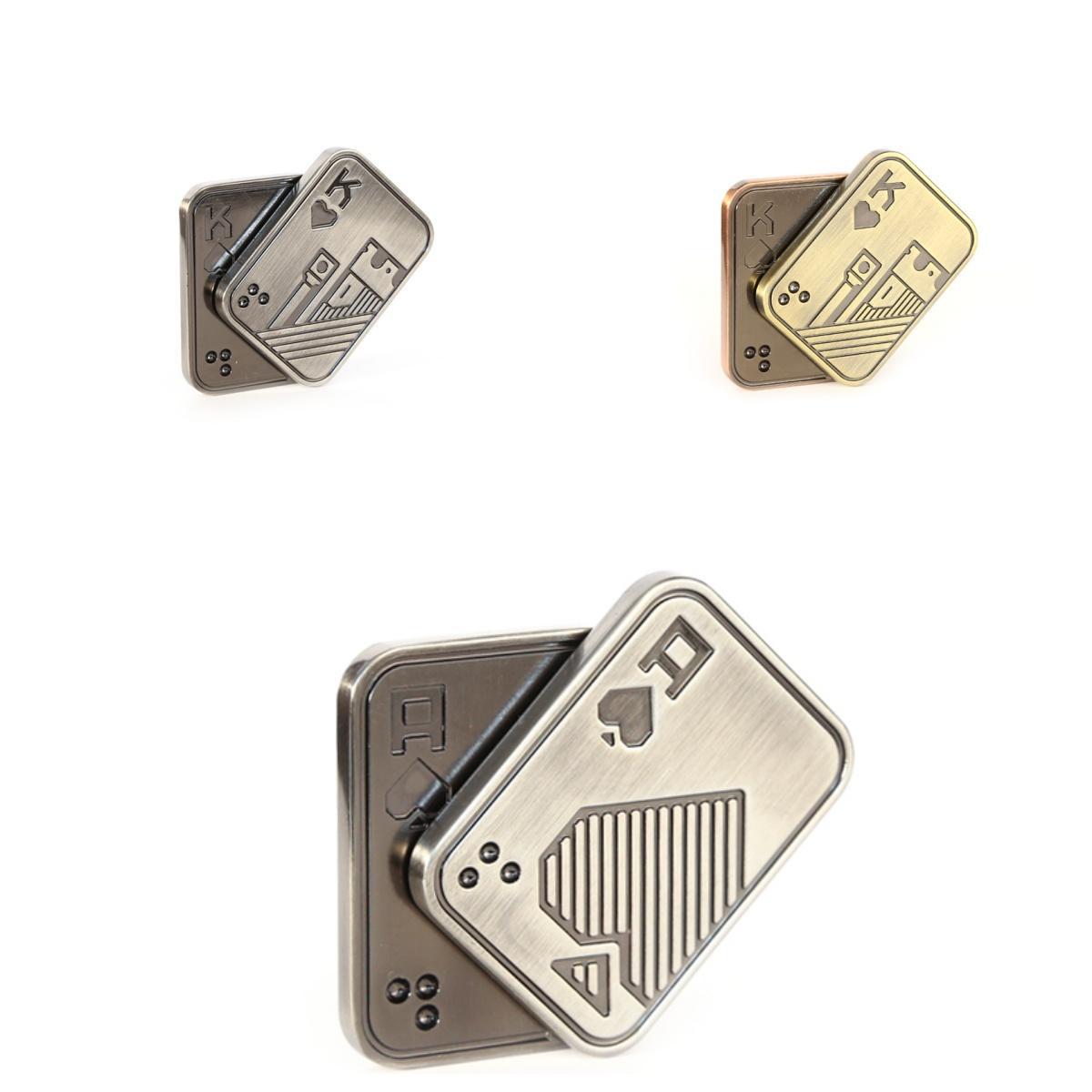 Metal Poker Push Card Fidget Slider, Stress Relief Fidgeting, Stress Relief Toys, Men's EDC Toys, Fidget Toys, Touch Coins, Desk Toys Gifts for Boyfriends and Fathers