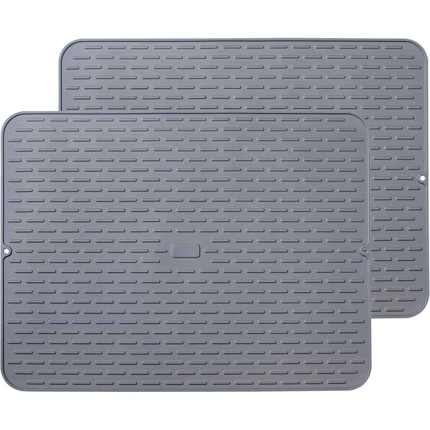 Silicone Dish Drying Mat - Extra Large 24" x 18" - Set of 2 Flexible Rubber Drying Mat, Heat Resistant Silicone Trivet, Countertop Mat, Dish Draining Mat, Sink Mat