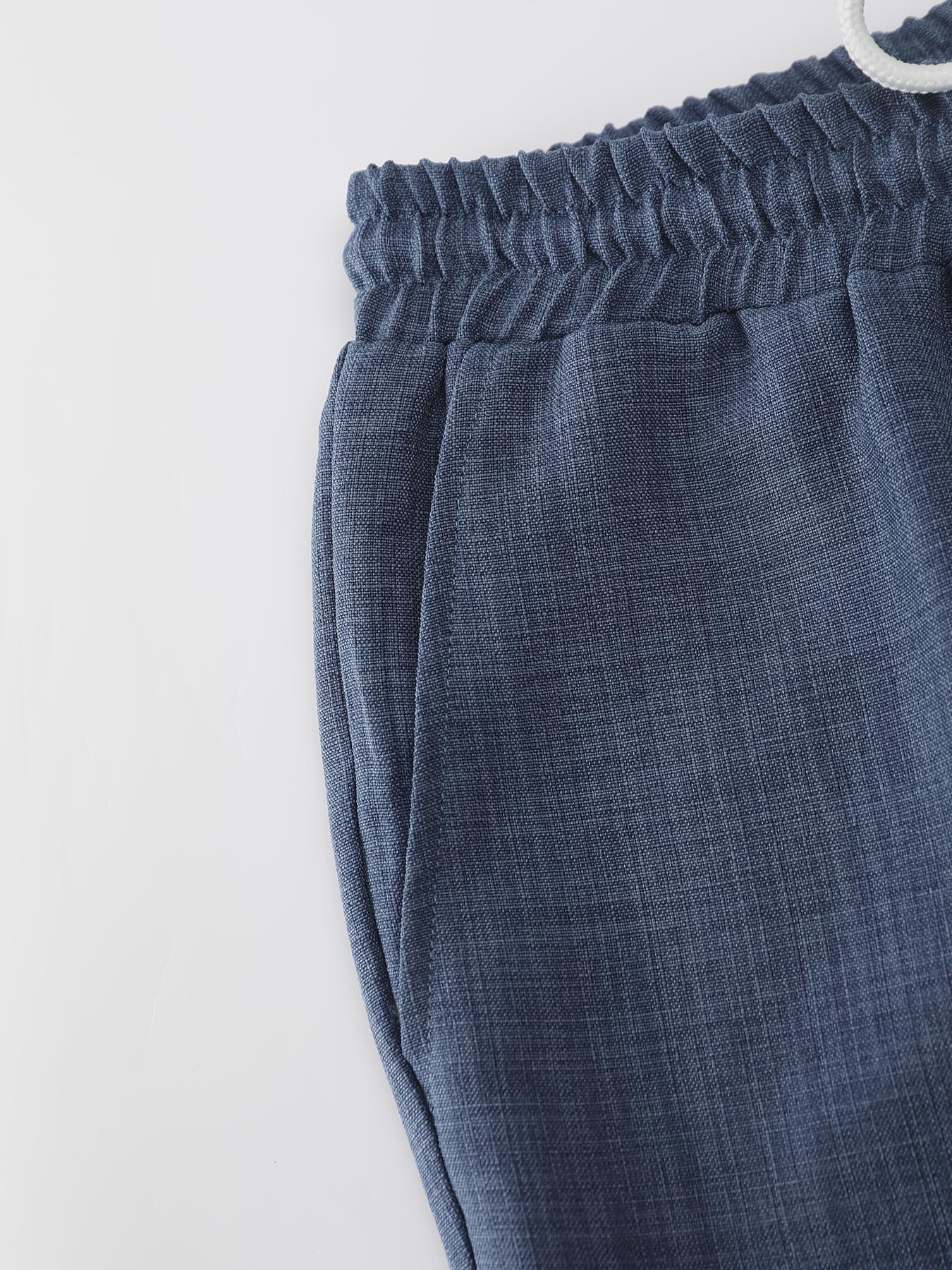 Men's Spring & Fall Casual Fitted Two-Piece Set, Long Sleeve Shirt & Pants Home Wear, Fashionable Outdoor Activities Travel Sports