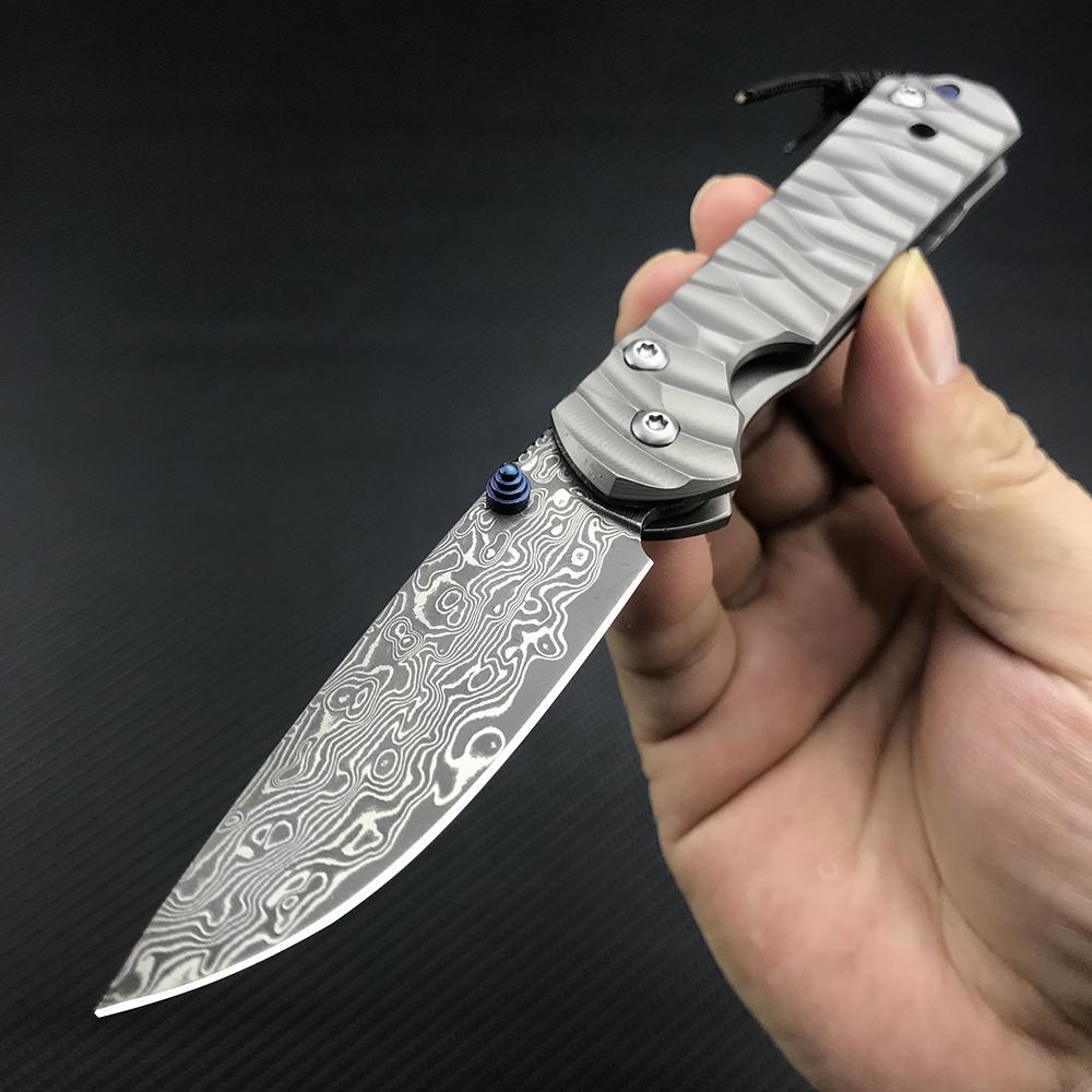 Chris Reeve Damascus  Folding Knife, High Hardness Multi-Purpose  Tool for  Hiking Camping,Gear Stylish Pocket Clip Secure Grip Knife Well Designed Blades set edc  men,Christmas gift