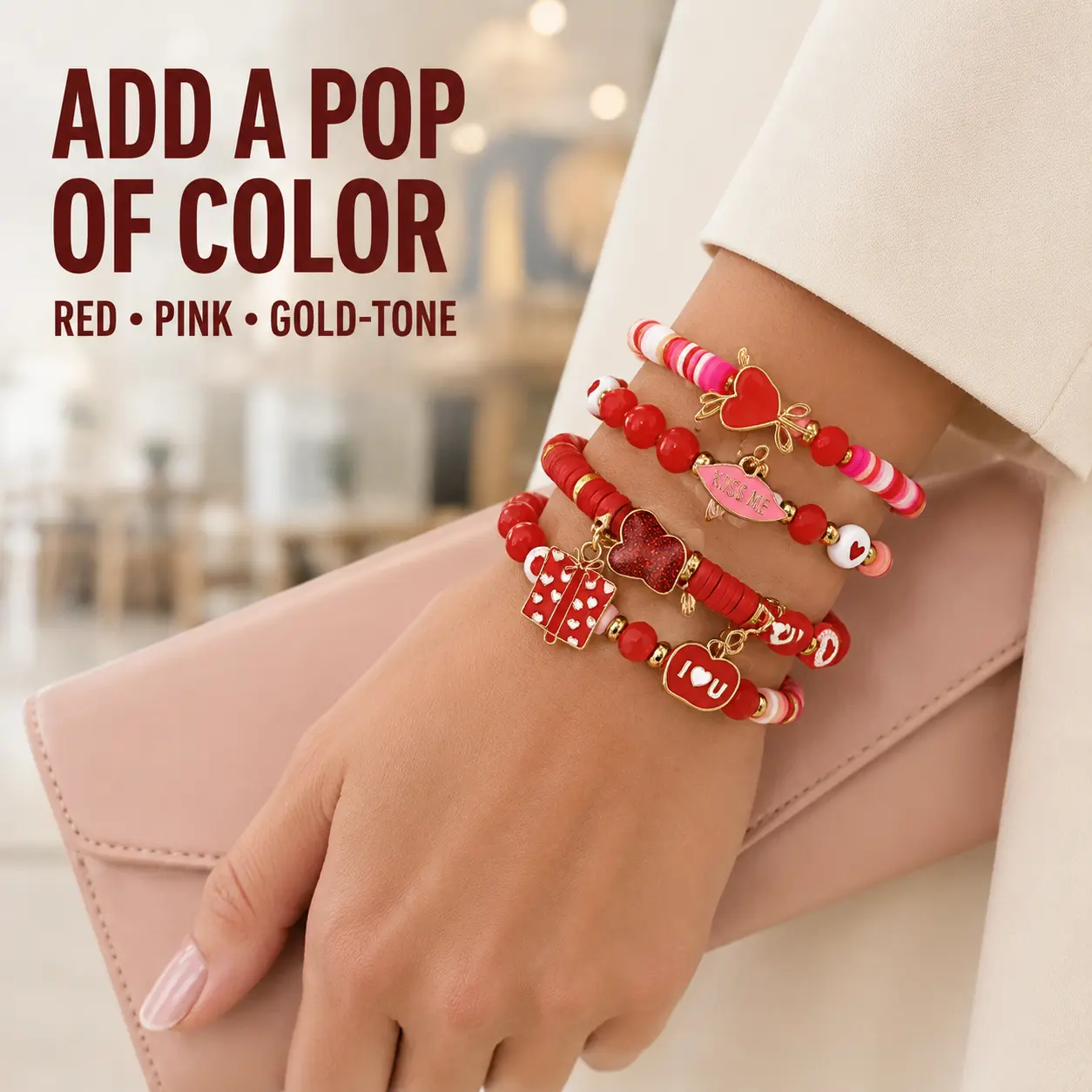 Stack On The Love Valentine Bracelets Set