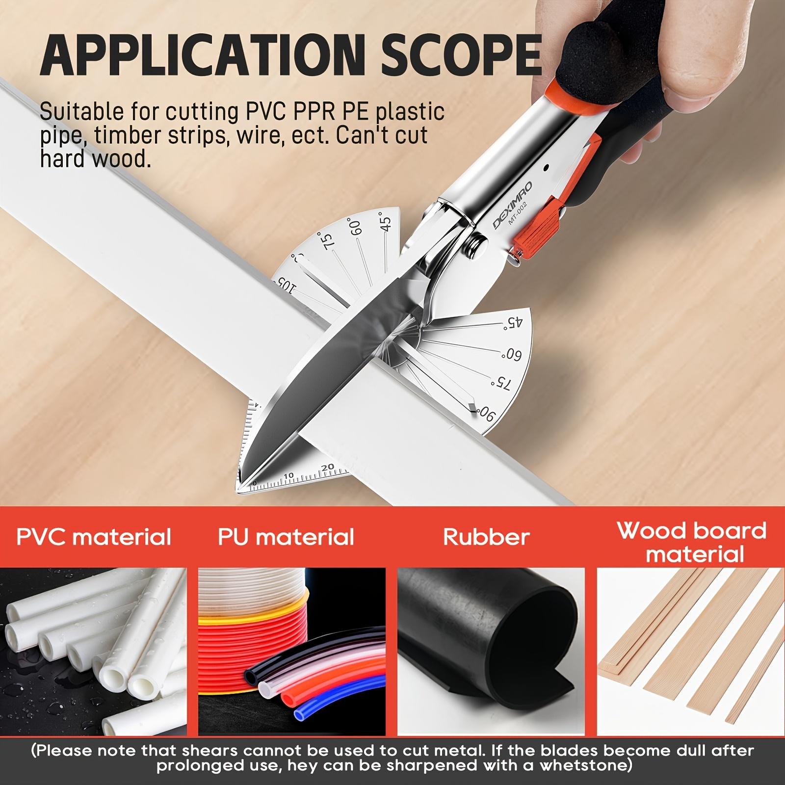 Miter Shear for Trim – Adjustable 45 °   to 135 °   Angle Cutter for Moulding, Quarter Round, Wood, PVC, and Plastic, Precision Cutting Tool with Replacement Blades, Easy to Use for DIY Home Improvement, Carpentry, Flooring, Baseboard Installation