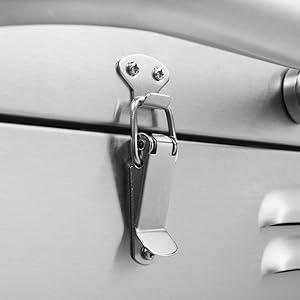 ROVSUN Portable Propane Gas Grill 12,000BTU, Tabletop Outdoor Cooking Grill for Picnic Camping RV Tailgating Patio Garden BBQ, Stainless Steel