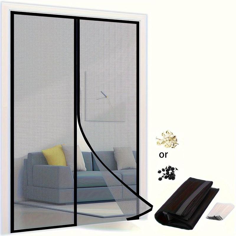 Screen Door, Self Sealing Mesh Partition for Keeps Bugs Out, Pet & Boys & Girls Friendly Screen Door, Door Hardware #TOP PICKS
