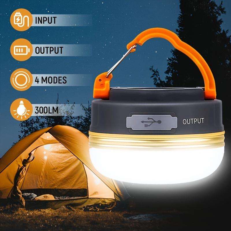 Portable Outdoor Waterproof 4 Mode Hanging Camping Light, USB Rechargeable LED Emergency Light, Portable Flashlights