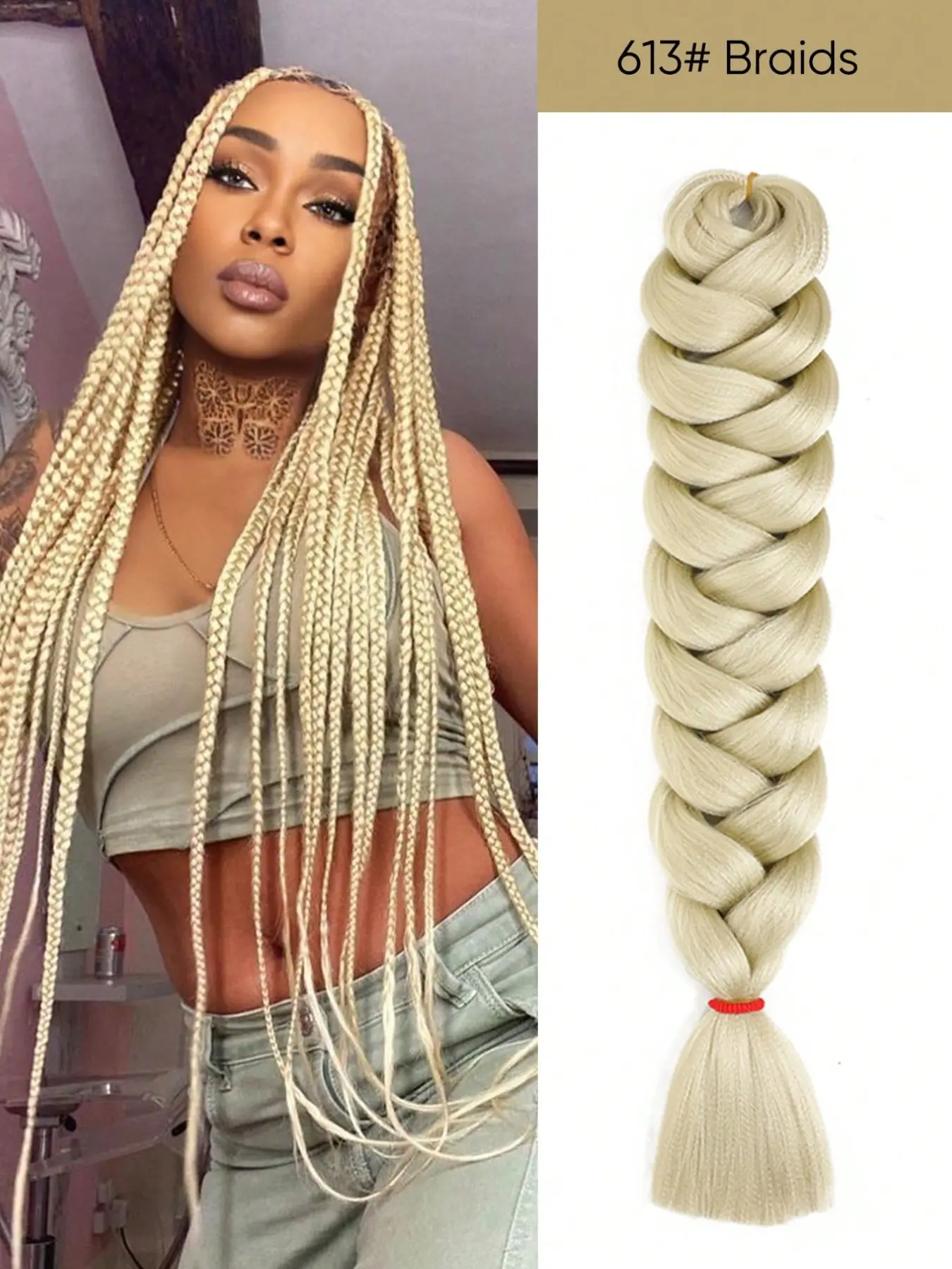 40 Inch Various Colors Highlights Pre-Stretched Braiding Hair Extensions, Low Temperature Flame-Retardant Synthetic Fiber, Lightweight Yaki Texture, Hot Water Setting, Tangle-Free Hair for Box Braids, Twists, Knotless Crochet Braids and Crochet Styles
