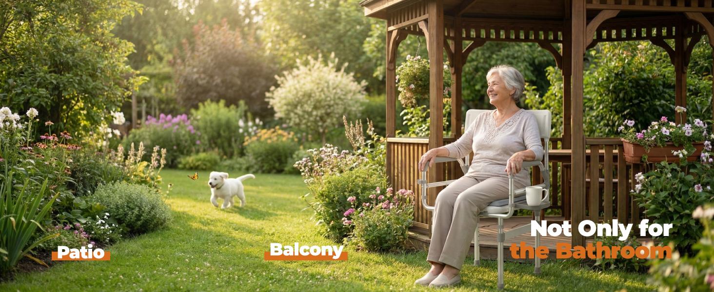 Folding Shower Chair for Inside Shower, Tub and 440lb Weight Capacity - Foldable Shower Chair for Elderly and Disabled - Shower Seat with Arms, Back, Cushion and Shelf