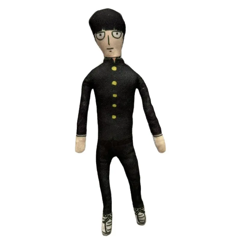 Mob Psycho 100 3 Pieces Fabric Plush Doll Set, Mob / Reigen / Dimple Anime Cloth Stuffed Toy, Classic Shonen Anime Character Gift For MP100 Fans