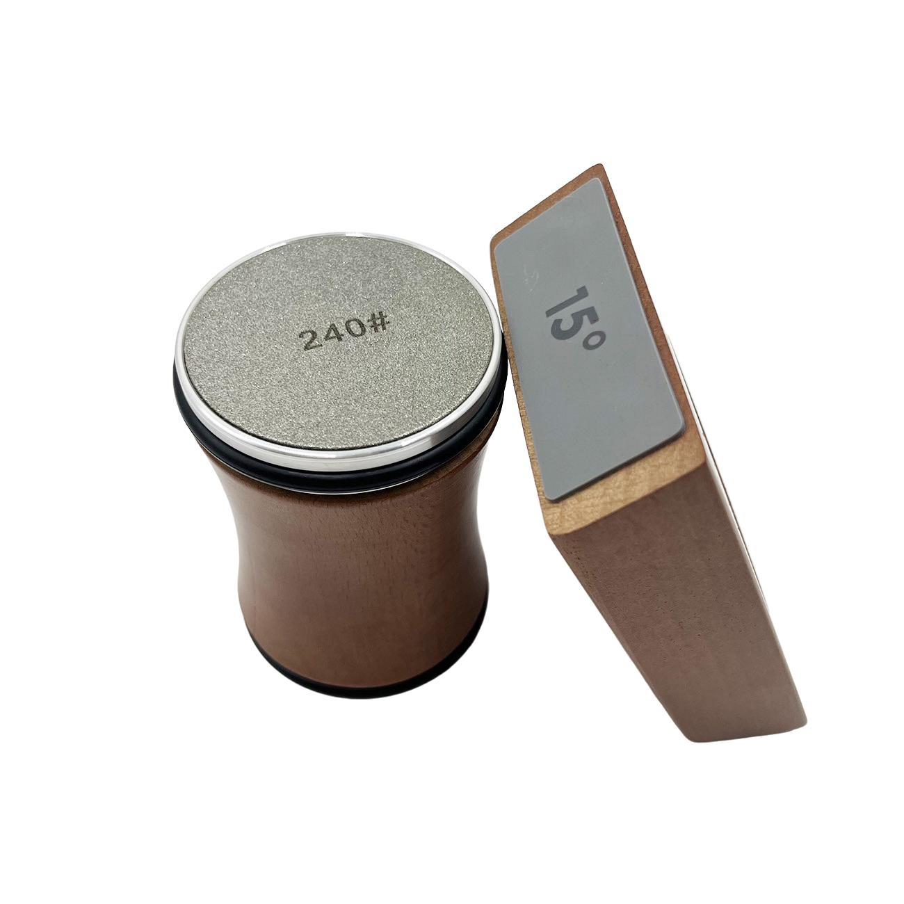 Kitchen Knife Sharpening Kit, Rolling Diamond Ceramic Sharpener Set, Compatible with 15°&20° Angle Knives, Precise Blade Grinding Tool for All Kitchen Blades