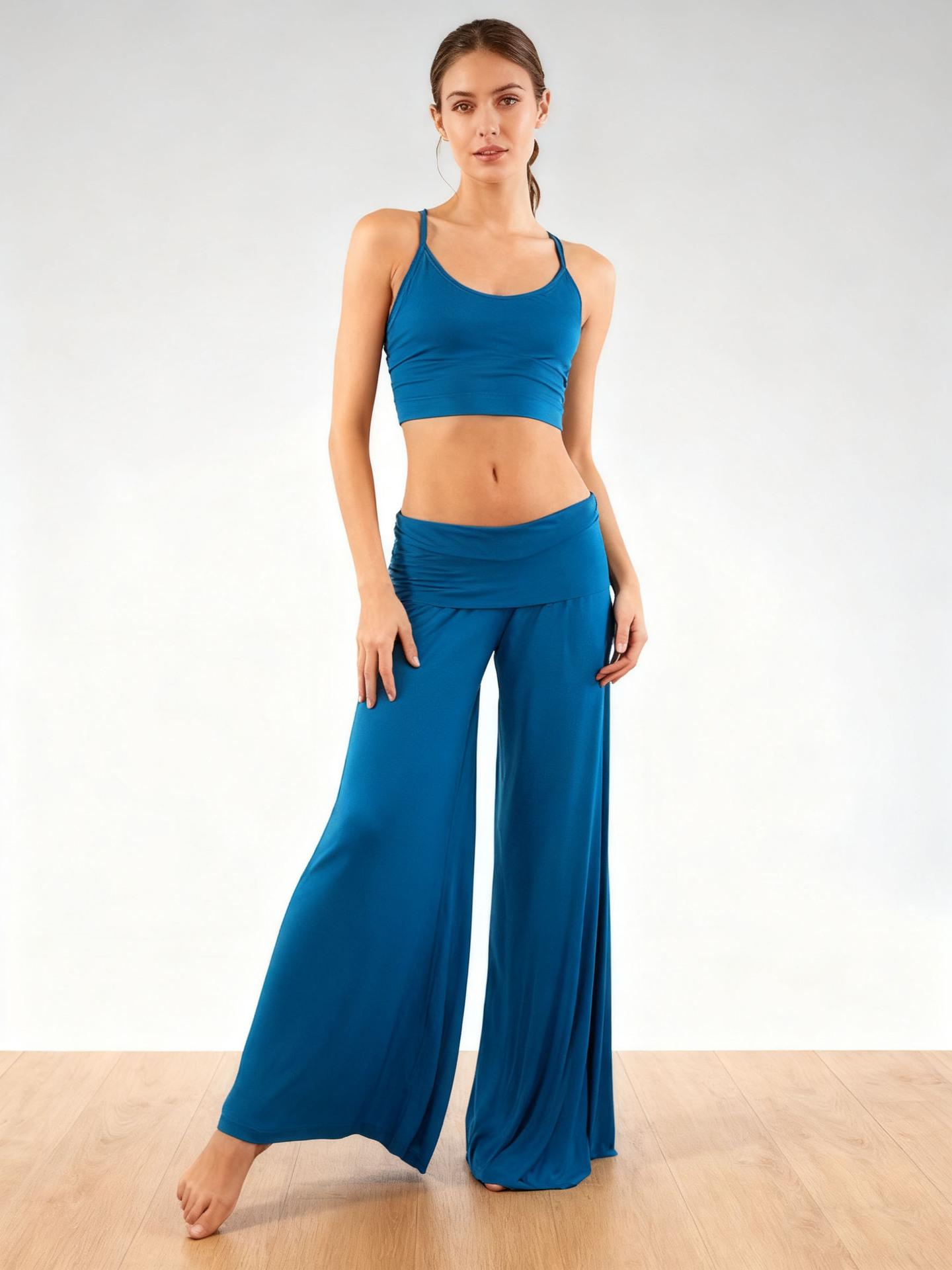 Women's Y2K Trendy Coral Pink Fold Over Wide Leg Pants, High Waist Ruched Flare Sweatpants, Loose Stretchy Streetwear Casual Daily Shopping Party Lounge Trousers 2026