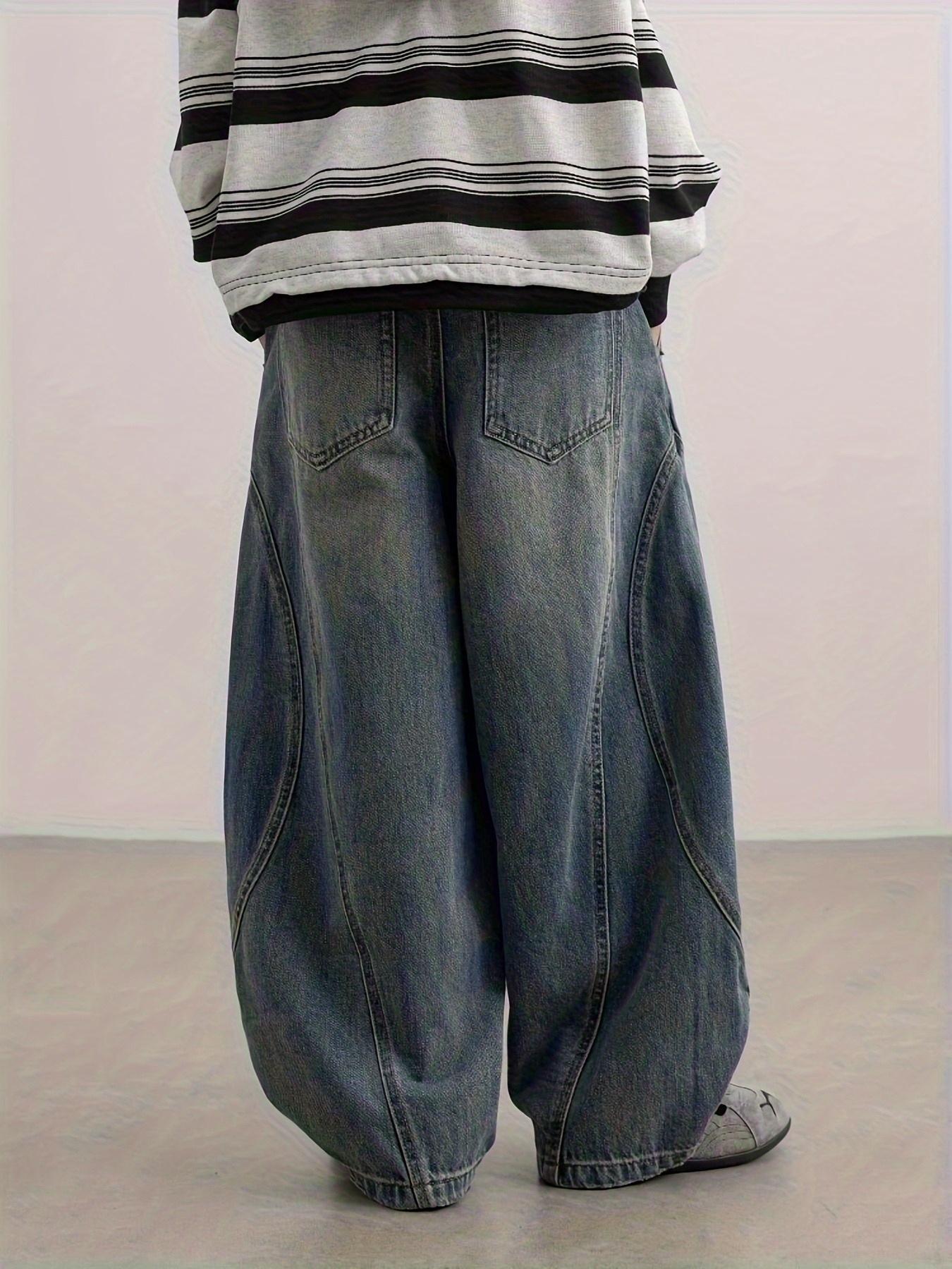 (New)Back-to-School Season Valentine's Day 2025 Four-Season Style Boys' Fashion  Wide-Leg Jeans Pants