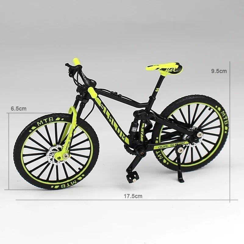 1:10 Mini Alloy Bicycle Model Diecast Metal Finger Racing Mountain Bike Folded Cycling Ornaments Collection Toys For Children