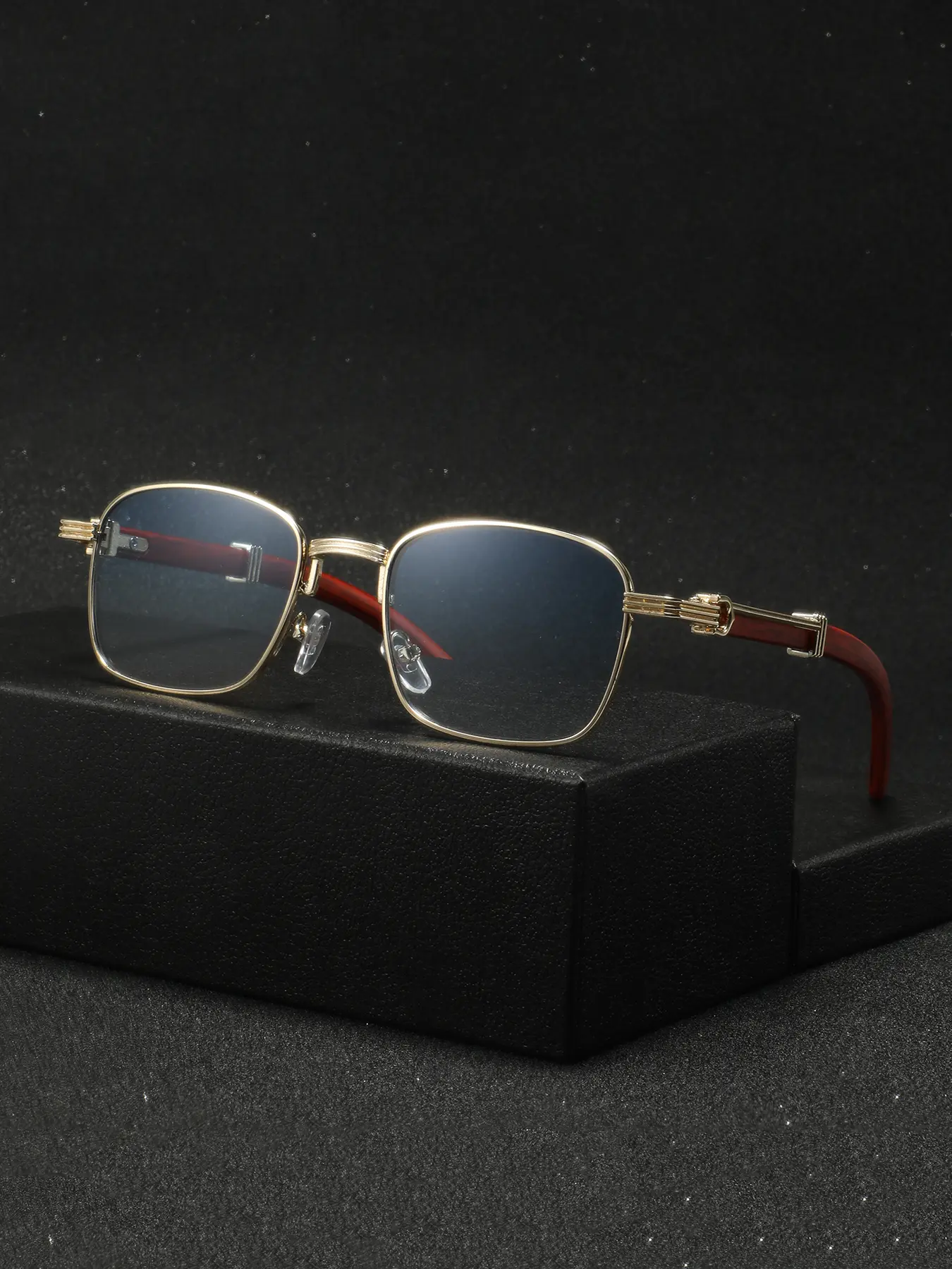 Men's Metal Square Frame Glasses, Stylish Eyewear for Men, Durable Metal Construction, Perfect Fit Design, Ideal for Daily Wear, Casual Glasses
