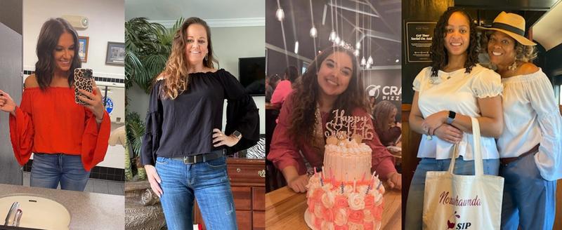 Imily Bela Womens Off The Shoulder Long Bell Sleeve Tops Flared Casual Loose Blouse