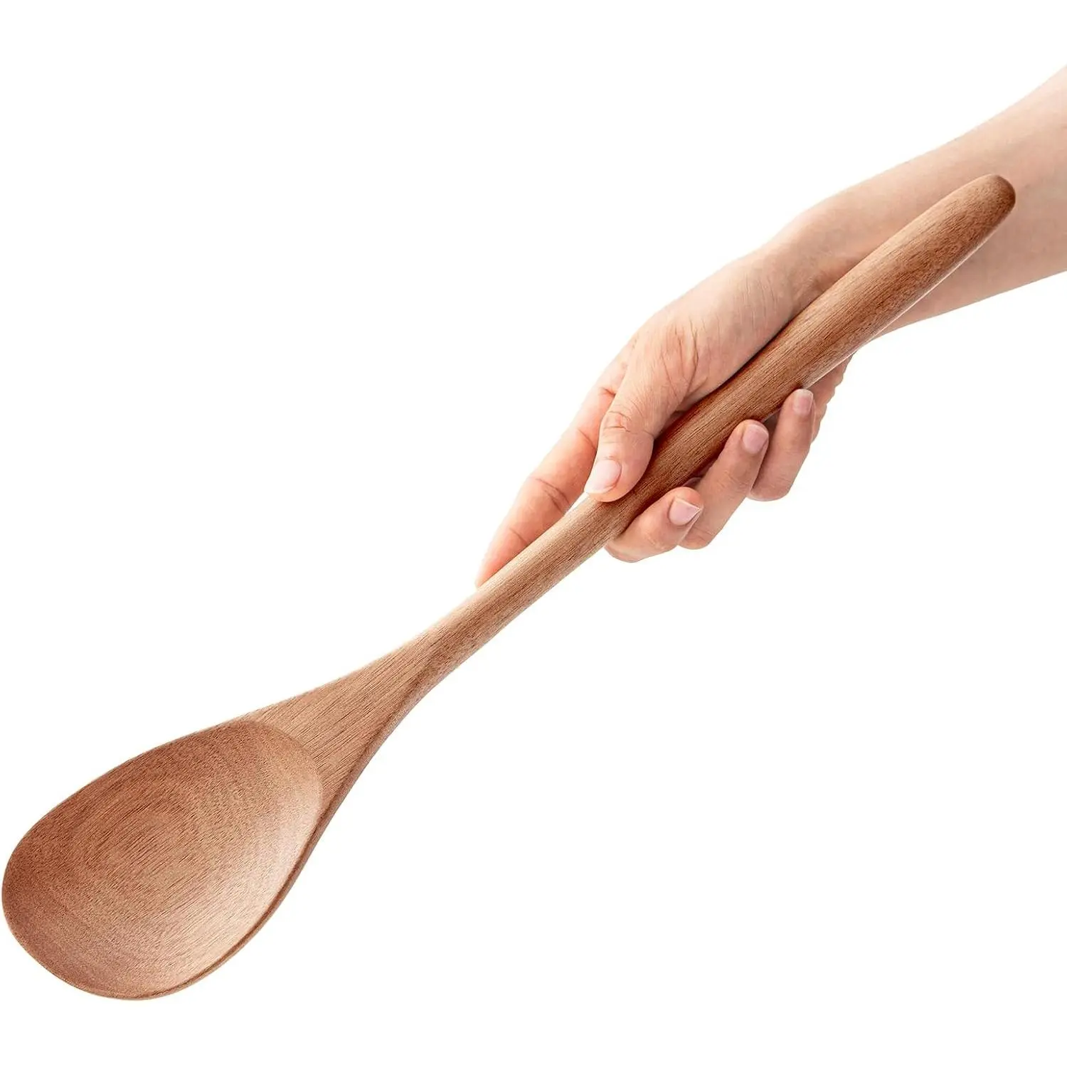 Large Wooden Spoon for Cooking,17 inch Big Acacia  Spoon for Deep Pot,Giant Wooden Spoon with Long Handle,Versatile  Spoons for Stirring,Cooking Mix Flipping,Servin
