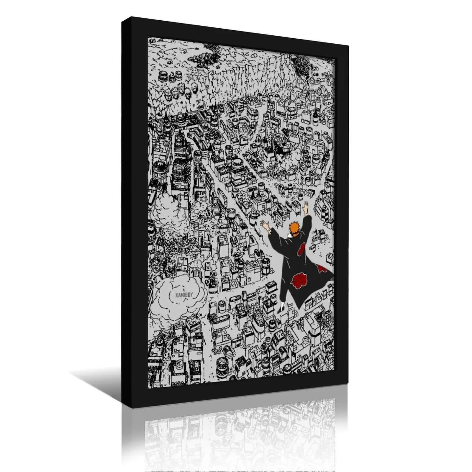 Pain 'Shinra Tensei' -Naruto Shippuden Poster Akatsuki Leader Epic Attack Canvas Poster Wall Decor Funky Home Decor