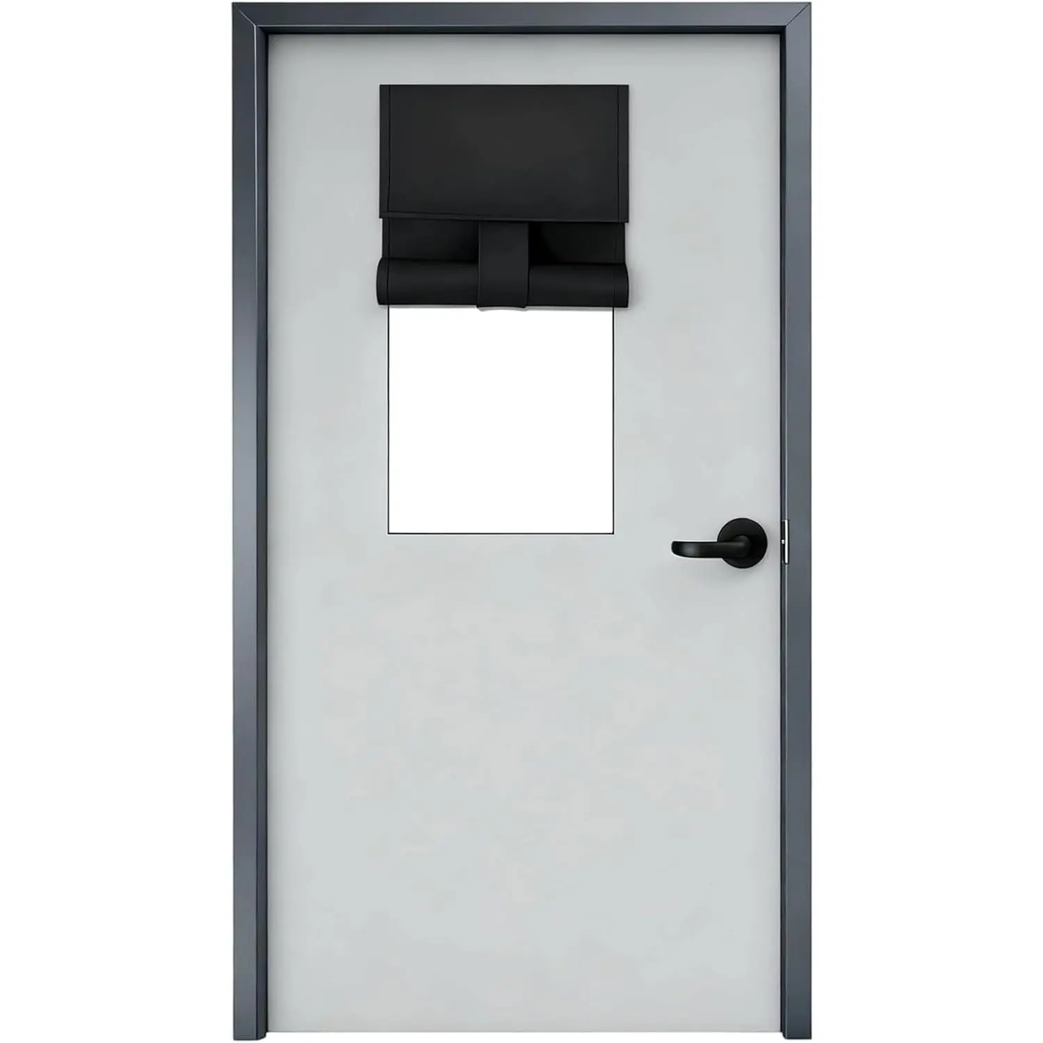 Classroom Door Window Blackout Cover - 90% Blackout & 100% Privacy, Lockdown Shade for Glass Doors, Windows, School, Office Decor, 10" W x 42" L (Black)