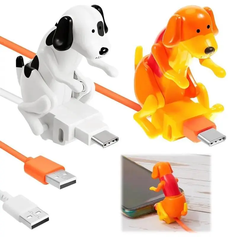 Funny Dog Charging Cable, Smartphone USB Cable, USB Data Transmission, Mini Graduation Gift, Compatible with Type-C/ iPhone