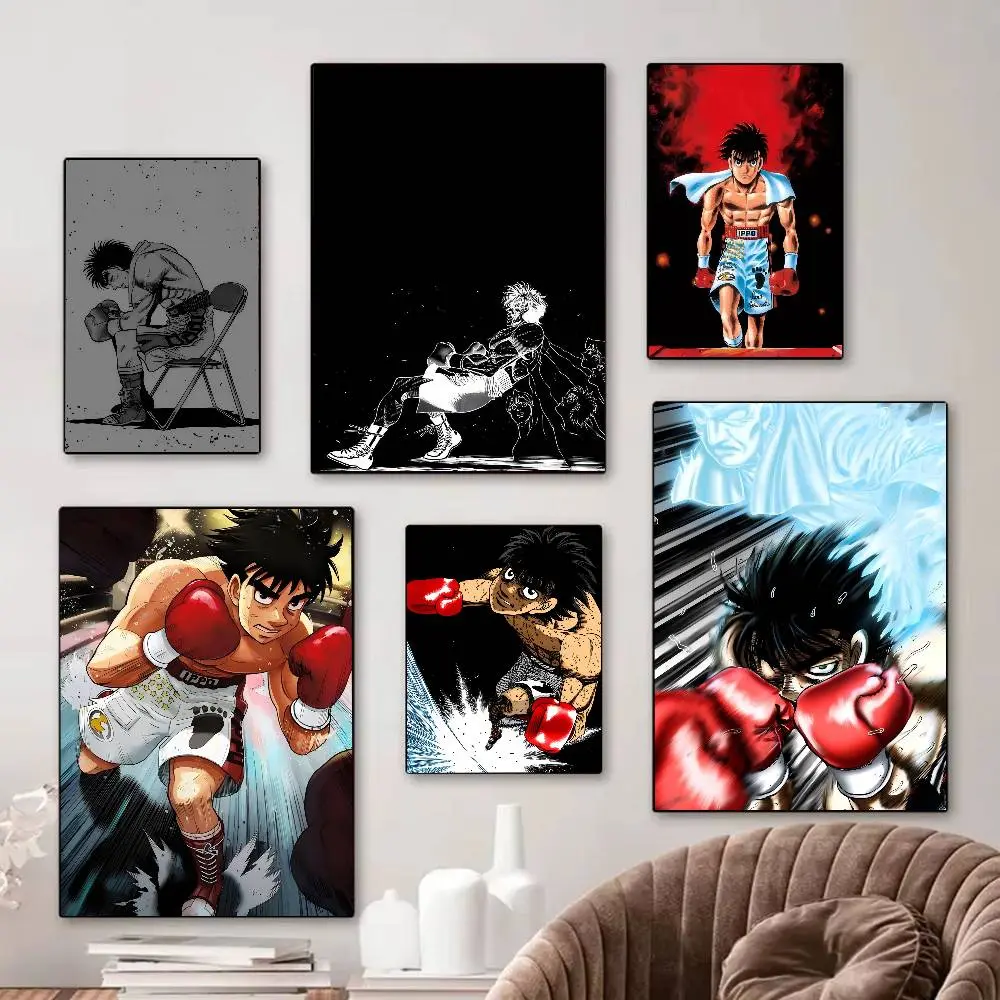 Hajime no Ippo Boxing Anime Canvas Wall Art Print - z5 Artistic Fade-Resistant Comic Poster, Otaku Style Retro Home Decor for Anime Room, Gym Fan Gift