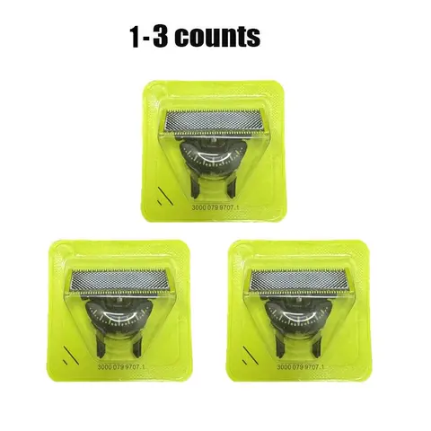 1-3 COUNTS One Blade Replacement Shaver Head Set, Ideal Beard Grooming Tool, Perfect Valentine's Gift for Men, Essential Shaving Accessories