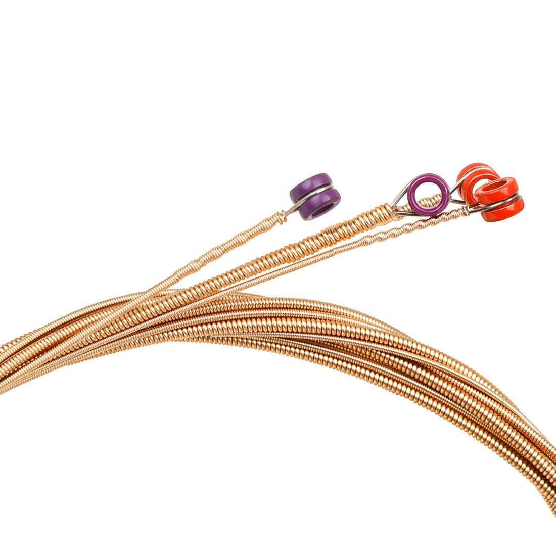 Guitar String, 6pcs/set Guitar String with Copper Wrapped Beads, Musical Instrument Accessories for Guitar, Ukulele, Bass, Violin