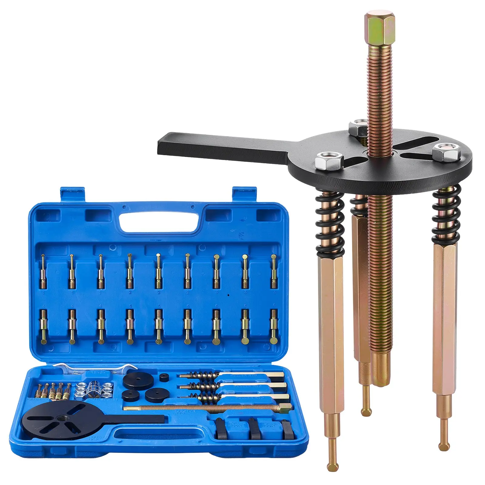 VEVOR 36-in-1 Bearing Puller Set, 36 PCS 3-Jaw Hook Puller for Internal External Bearings and Bearing Without Inner Shaft, Multifunctional Bearing Removal Tool with Heavy Duty Portable Storage Case