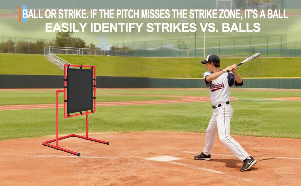 Baseball Strike Zone, Pitching Training for Plastic Balls, Wiffle Ball and Blitzball Compatible, Easy to Set Up and Assemble