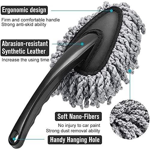Multi-Functional  Duster Cleaning Dirt Dust Clean Brush Dusting Tool Mop Gray  Cleaning Products