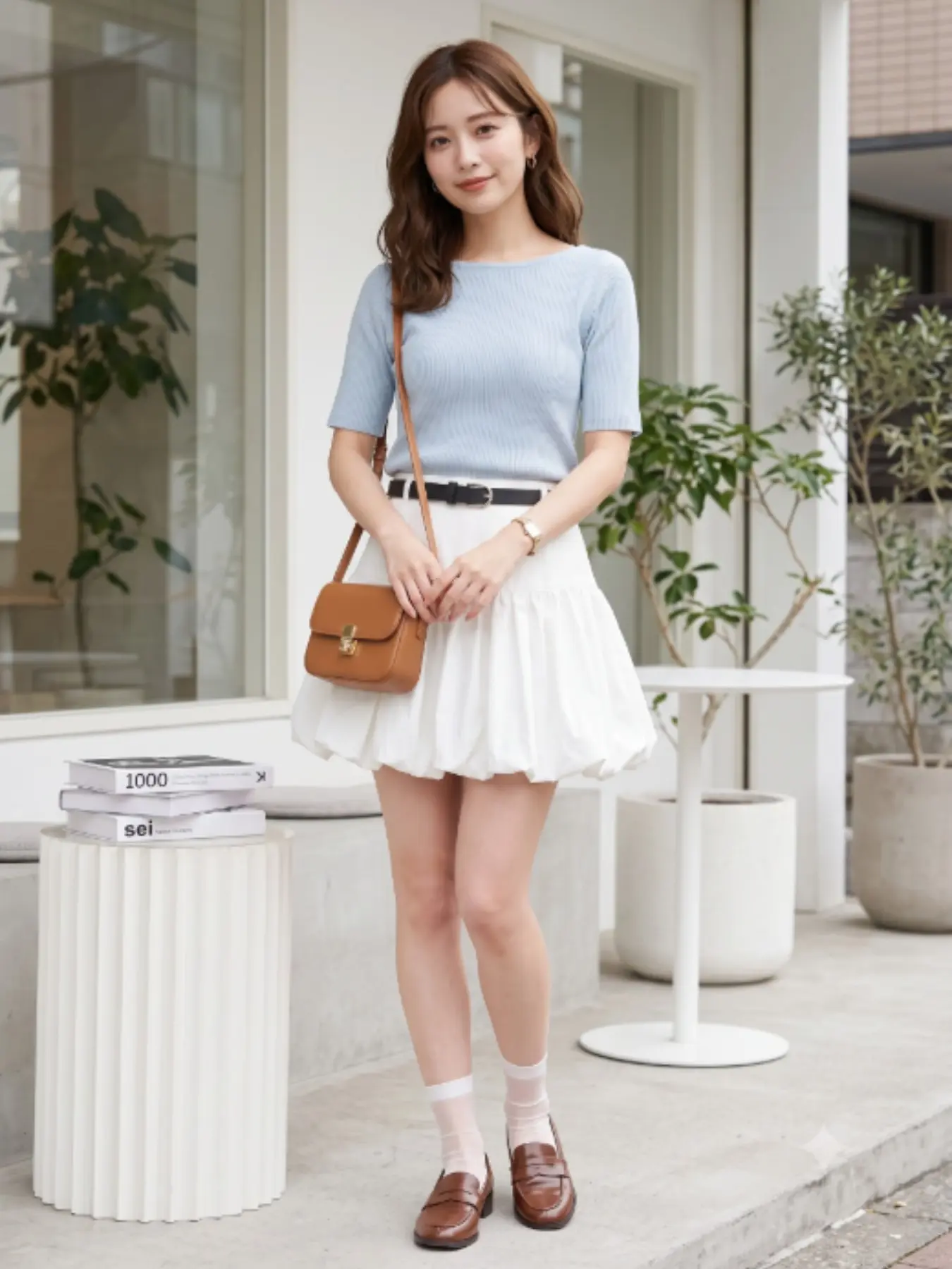 High-Waisted A-Line Flower Bud Midi Skirt, Elegant Floral Design, Perfect for Special Occasions, Unique Style Statement Piece