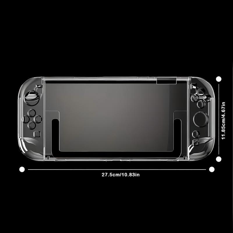 Nintendo Switch 2 Protective Case, Durable Transparent Crystal PC & Soft TPU Handle, Detachable Design & Shockproof, Gaming Accessories, Game Console Accessories