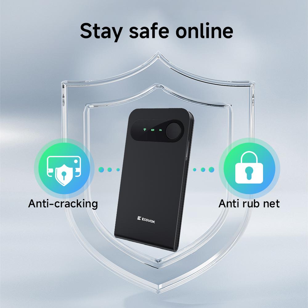 ECOVOX 2026 4G LTE Portable WiFi| No SIM Card No Contract| Multiple Networks 9 Devices| Free 1GB Local Data| Travel Camping RV Essential ECOVOX 2026 4G LTE Portable WiFi| No SIM Card No Contract| Multiple Networks 9 Devices| Free 1GB Local Data| Travel Camping RV Essential