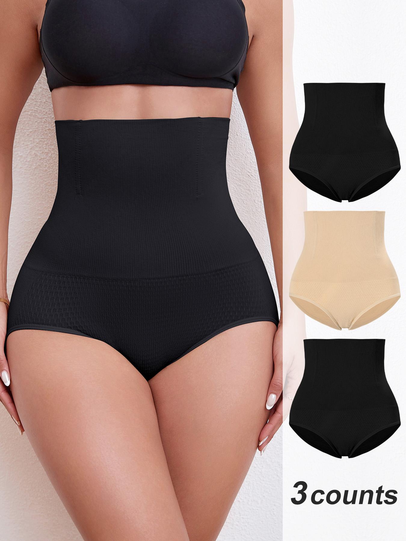 Women's Solid Color Waist Trainer Shapewear Knicker, Comfort Breathable Stretchy High Waist Tummy Control Hip Lifter Shaper, Women's Shapewear Bottoms for Daily Wear