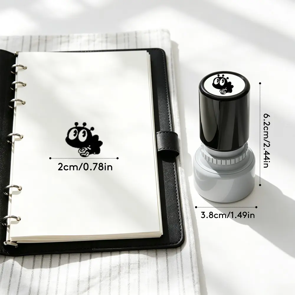 Bee Self-Inking Stamp, Heart Bee and Honey Jar Stamp, Ideal for Scrapbooks, Diaries, Card Making, Crafts, Planner Decor, Art Supplies