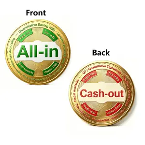 Stock Decision Coin, Stock Trend Prediction Coin, Fun Gift for Stock Trading Friends, 3D Dual-Sided Color Relief Memorial Coin