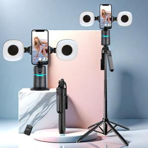 360-degree rotatable smart selfie stick, selfie stick with wireless remote control, phone stabilizer with rgb light for video recording, phone accessories, gimbal stabilizer, tripod selfie, camera stabilizer