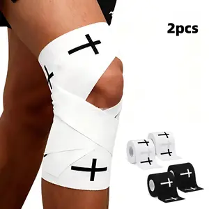 Christian Cotton Elastic Cross Tape - 2in x 23ft Athletic Sports Wrap with Jesus Print, Durable Breathable Wrist & Muscle Support, Unisex for Football, Ideal Church & Birthday Gifts,summerwins