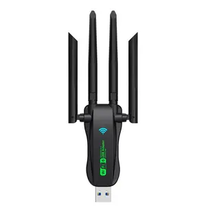 WiFi USB Adapter WiFi6 Bluetooth 5.4 Dual Band 2.4G+5.8Ghz 4 Antenna Dongle USB Wireless Card Receiver for PC/Laptop