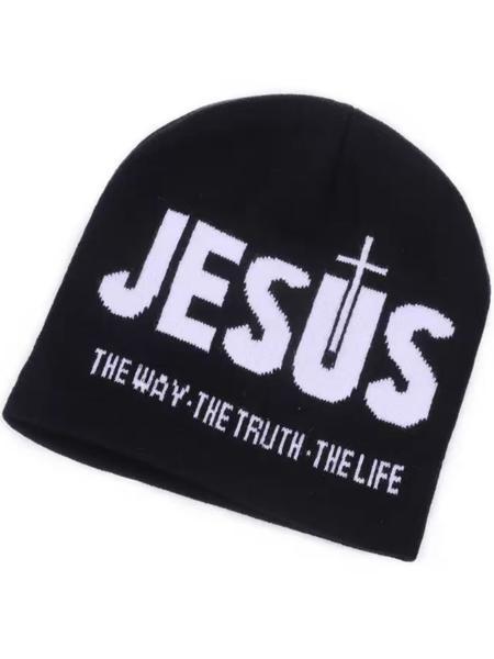 Casual Unisex Y2K Letter Jacquard Knit Beanie Hat with Cross Pattern, Soft Stretch Warm Winter Cap for Men and Women, Trendy Streetwear Style Ideal for Outdoor Sports, Travel, Skateboarding, and Daily Cold Weather Outfits new wear Heart design stylish Spr