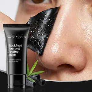 Charcoal-Infused Bamboo Clay Exfoliating Peeling Mask, 60ml Skincare & Face Care Products, Blackhead Removal, Deep Pore Cleansing, Oil Control, Mother’s Day Gift
