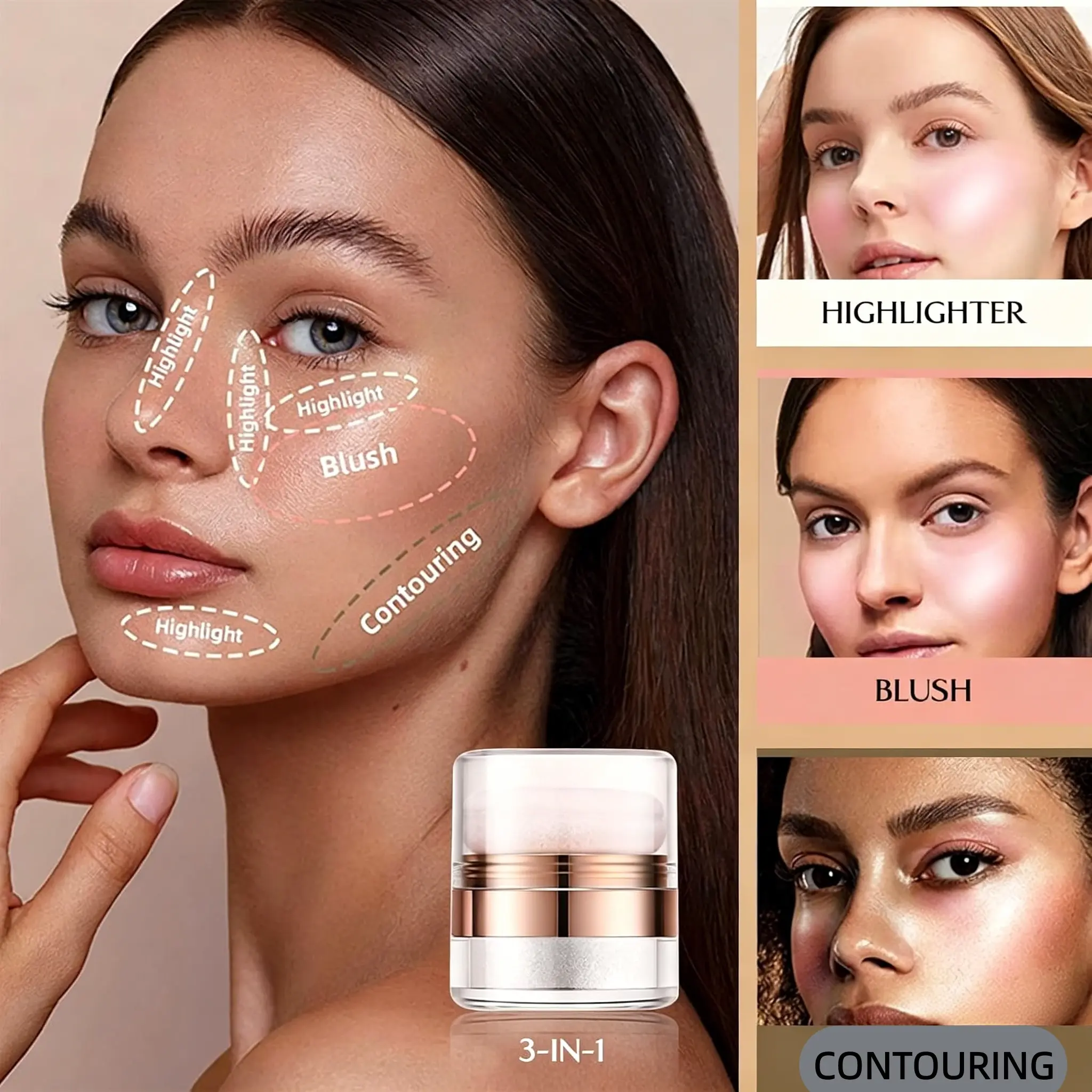 Body Glitter Powder with Sponge Head, Long-Lasting Sparkle for Eyes, Hair, Face, Perfect for Daily Use & Parties