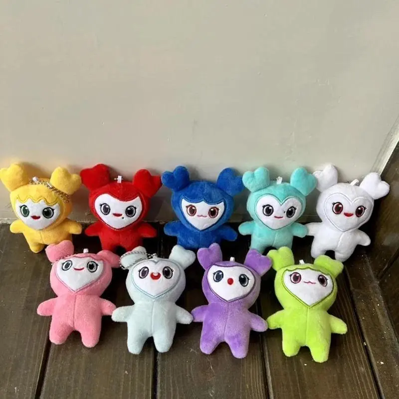 9PCS/lot Plush lovelys twice Korean Super Star Plush Toy Cartoon Animal Doll Keychain Pendant Keybuckle PlushToy for Fans