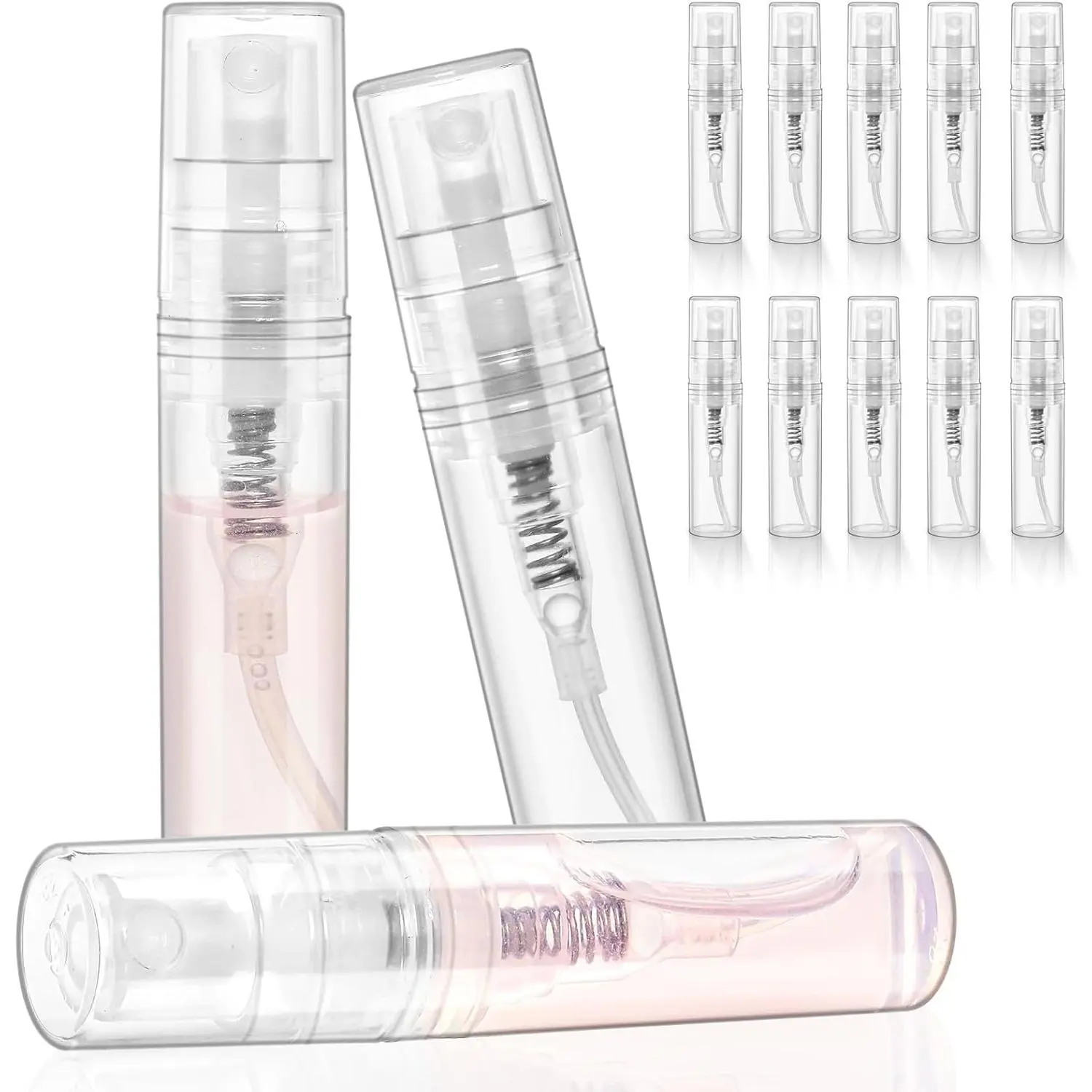 Mini Perfume Sample Bottles, 10 Pack 5 ml Plastic Small Perfume  Bottle, Fine Mist, Portable Perfume Travel Refillable Bottle, Upgraded atomizer sprayer for perfume, Clear