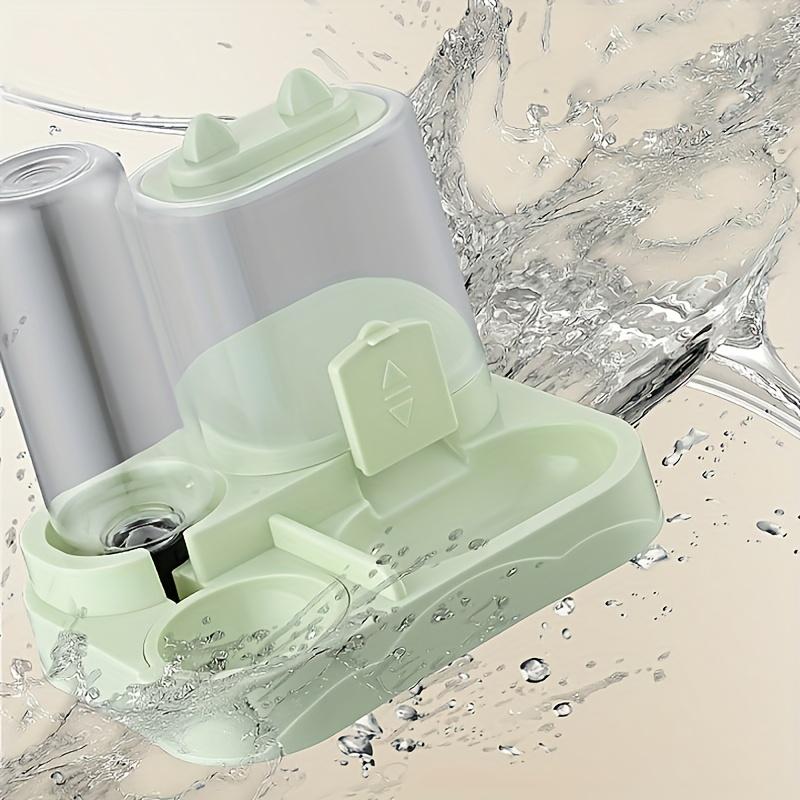 Automatic Cat Feeder and Water Dispenser, Dual Function Pet Food Station, Durable Plastic, Easy Clean, No Battery Needed, 8.46x7.68x6.69 Inch