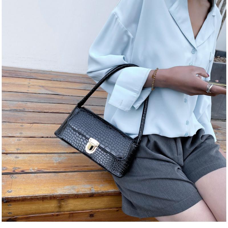 Women's Bag Popular Versatile Stone Pattern Shoulder Armpit