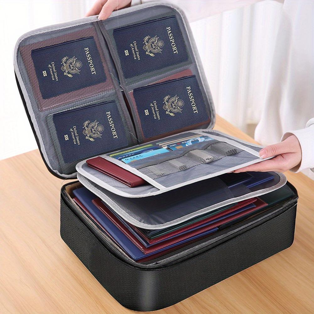 Multi-layer Storage Bag with Lock Portable Durable Compact Travel Document Organizer for Passports and Documents Secure Zipper Design Ideal for Travel  Pouch home essentials