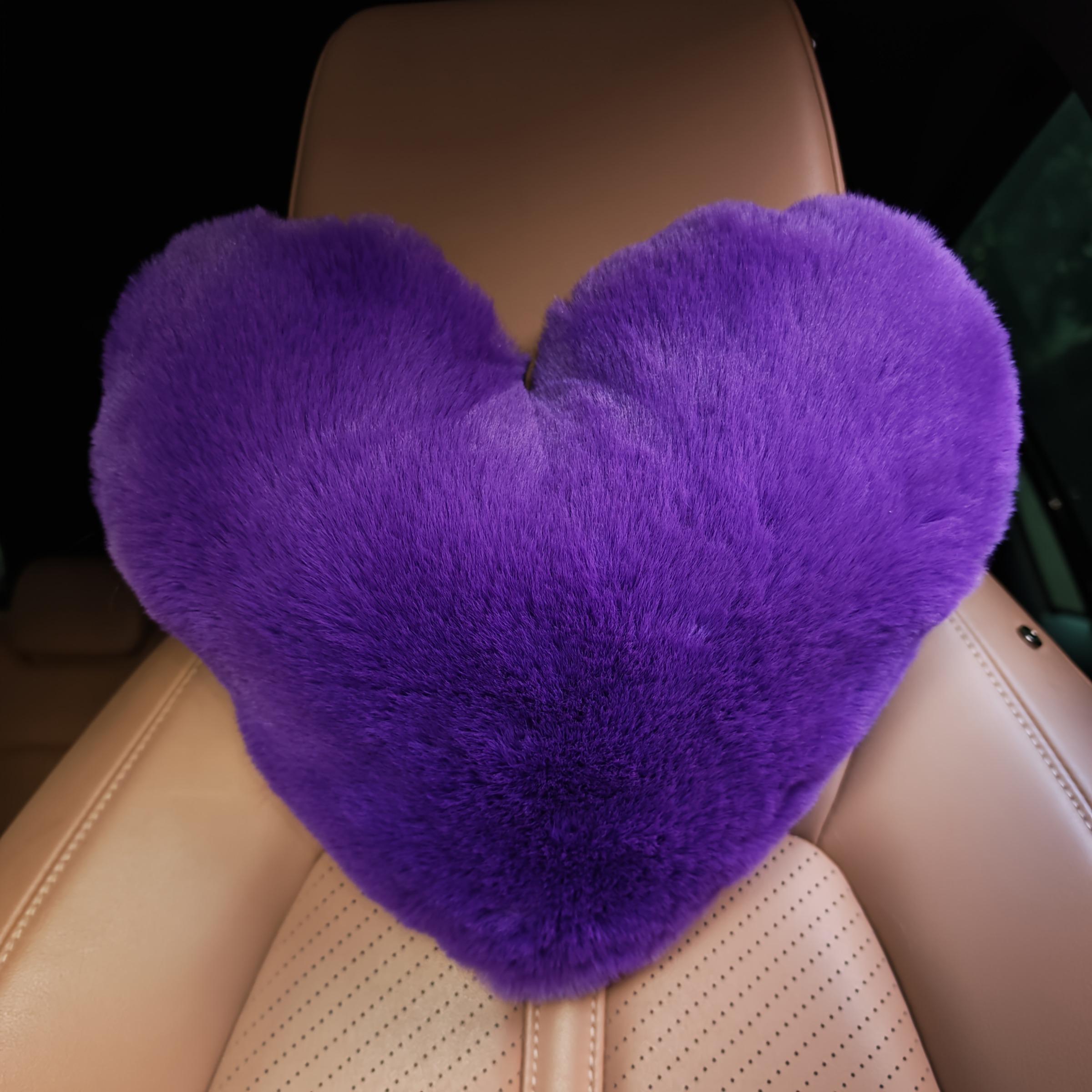 Heart Shaped Headrest Pillow, 1 Count Soft & Comfortable Car Neck Pillow, Plush Neck Pillow, Car Interior Accessories for Women & Girls, Car Accessory